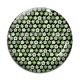 Cabochon Verre - fleur verte