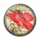 Cabochon Résine - coquelicot