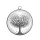 Pendentif Cabochon Argent - arbre de vie