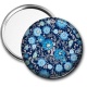 Miroir de poche - fleur bleue