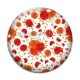 Cabochon Verre - coquelicot