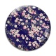 Cabochon Verre -  fleur style chinoise
