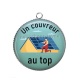 Pendentif Cabochon Argent - un couvreur au top