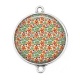 Connecteur Cabochon Argent - fleur