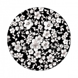 fleur cerisier noir et blanche