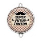 Connecteur Cabochon Argent - super futur tonton