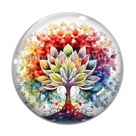 Cabochon Verre - arbre de viearbre de vie