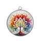 Pendentif Cabochon Argent - arbre de viearbre de vie