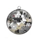 Pendentif Cabochon Argent - fleur