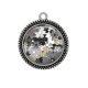 Pendentif Cabochon Argent - fleur