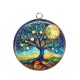 Pendentif Cabochon Argent - arbre de vie