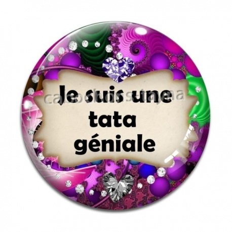 Cabochon Verre - je suis une tata géniale