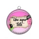 Pendentif Cabochon Argent - une tsuper tata