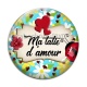 Cabochon Verre - ma tatie d'amour