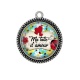 Pendentif Cabochon Argent - ma tatie d'amour