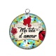 Pendentif Cabochon Argent - ma tata d'amour