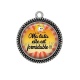 Pendentif Cabochon Argent - ma tata elle est formidable