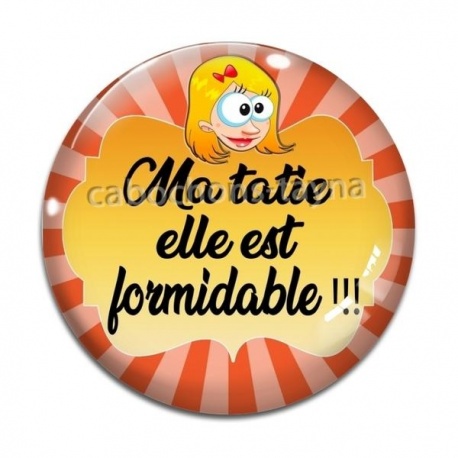Cabochon Verre - ma tatie elle est formidable