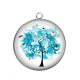 Pendentif Cabochon Argent - arbre de vie