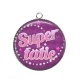 Pendentif Cabochon Argent - super tatie