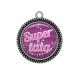 Pendentif Cabochon Argent - super tata