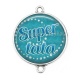 Connecteur Cabochon Argent - super tata