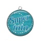 Pendentif Cabochon Argent - super tata
