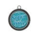 Pendentif Cabochon Argent - super tata