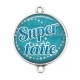 Connecteur Cabochon Argent - super tatie