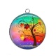 Pendentif Cabochon Argent - arbre de vie