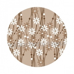 fleur marron et blanc