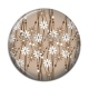 Cabochon Résine - fleur marron et blanc