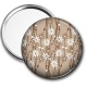 Miroir de poche - fleur marron et blanc