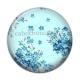 Cabochon Résine - fleur bleue