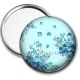 Miroir de poche - fleur bleue