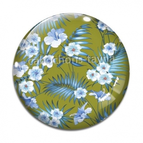 Cabochon Verre - fleur