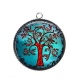 Pendentif Cabochon Argent - arbre de vie