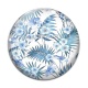 Cabochon Verre - fleur bleue
