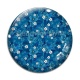 Cabochon Verre - fleur bleue