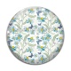 Cabochon Verre - fleur papillon