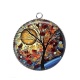 Pendentif Cabochon Argent - arbre de vie