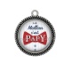 Pendentif Cabochon Argent - le meilleur papy 
