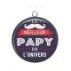 Pendentif Cabochon Argent - le meilleur papy de l'univers