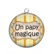 Pendentif Cabochon Argent - un papi magique