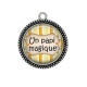 Pendentif Cabochon Argent - un papi magique