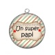 Pendentif Cabochon Argent - un super papi