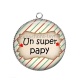 Pendentif Cabochon Argent - un super papy