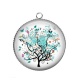 Pendentif Cabochon Argent - arbre de vie