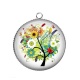 Pendentif Cabochon Argent - arbre de vie