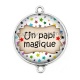 Connecteur Cabochon Argent - un papi magique